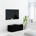 Mobili porta-TV classici neri di legno Vidaxl 