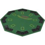 vidaXL Piano da Poker 8 Giocatori Pieghevole in 2 Ottagonale Verde