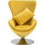 Poltrone gialle in poliestere con cuscini di design Vidaxl 