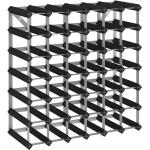 Portabottiglie rustici neri in acciaio di design Vidaxl 