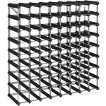 Portabottiglie rustici neri in acciaio di design Vidaxl 