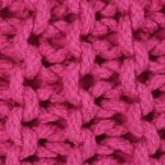 Pouf poggiapiedi moderni rosa di cotone con imbottitura Vidaxl 