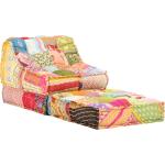 Pouf multicolore in tessuto patchwork da letto Vidaxl 