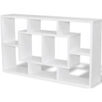 vidaXL 242548 Floating Wall Display Shelf 8 Compartments White