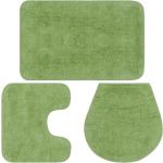 Set tappeti verdi in tessuto da bagno Vidaxl 