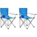 Sedie blu in PVC pieghevoli da campeggio Vidaxl 