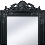 vidaXL Specchio a Pavimento in Stile Barocco 160x40 cm Nero
