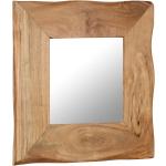 vidaXL Specchio Cosmetico in Legno Massello di Acacia 50x50 cm