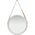 vidaXL Specchio da Parete con Cinghia 50 cm Argento