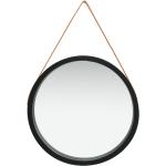 Specchi rotondi neri in similpelle con cornice diametro 60 cm Vidaxl 