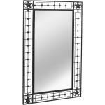 vidaXL Specchio da Parete per Giardino Rettangolare 60x110 cm Nero