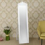 vidaXL Specchio da Pavimento in Stile Barocco 160x40 cm Bianco