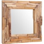 vidaXL Specchio Decorativo in Legno di Teak 60x60 cm Quadrato