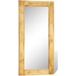 vidaXL Specchio rettangolare con cornice in legno massiccio 120 x 60 cm