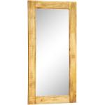 Specchi rettangolari marroni 60x120 in in legno massiccio con cornice Vidaxl 