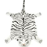 vidaXL Tappeto di Peluche a Forma di Tigre 144 cm Bianco
