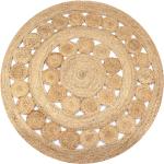 Tappeti artigianali beige di juta rotondi diametro 120 cm Vidaxl 