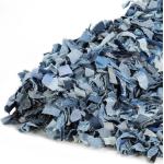 Tappeti shaggy blu di cotone Vidaxl 