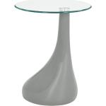Tavolini moderni grigi di vetro diametro 55 cm Vidaxl 