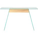 Tavolino da Salotto Tavolino Consolle in MDF e Vetro 120x30x76 cm Colore Quercia Tidyard 