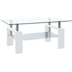 Tavolini moderni bianchi di vetro Vidaxl 