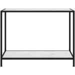 Tavolini bianchi di vetro Vidaxl 