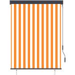 vidaXL Tenda a Rullo per Esterni 120x250 cm Bianco e Arancione