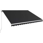 vidaXL Tenda da Sole Retrattile Manuale 450x300 cm Antracite