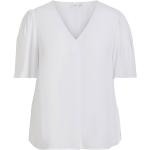 Magliette & T-shirt bianche taglie comode in poliestere con scollo a V con scollo a V per Donna 