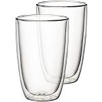 Bicchieri 450 ml scontati trasparenti di vetro con doppio fondo 2 pezzi da tè Villeroy & Boch Artesano 