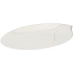 Piatti ovali bianchi di porcellana diametro 47 cm Villeroy & Boch Flow 