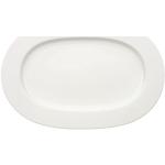 Piatti ovali bianchi di porcellana diametro 41 cm Villeroy & Boch Royal 