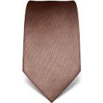 Cravatte tinta unita marroni di seta antimacchia per Uomo Vincenzo Boretti 