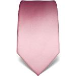 Cravatte tinta unita scontate rosa di seta antimacchia per Uomo Vincenzo Boretti 
