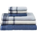 Vingi Set di 3 asciugamani viso più 3 ospiti in spugna di puro cotone 100% Art. Fiamma (Azzurro/Denim)