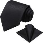 Cravatte slim casual nere in microfibra per festa per Uomo 