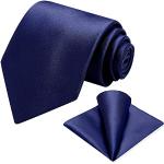 Cravatte tinta unita casual blu navy in microfibra per festa per Uomo 