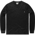 Camicie scontate nere XXL taglie comode manica lunga con taschino per Uomo Vintage Industries 