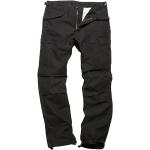 Pantaloni scontati neri XL di cotone a vita alta per Uomo Vintage Industries 