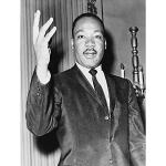 Wee Blue Coo Vintage Photograph Martin Luther King B&W Art Print Poster Wall Decor 12X16 Inch Vintage Fotografia re Manifesto Parete