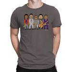 vipwees, Jazz Legends, Mens Classic Musical Legends Caricature Organic Cotton T-Shirt