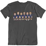 vipwees Mens or Womens The Black And Blues Legends Original Sporting Caricature T-Shirt, Made from Organic Cotton