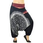 Pantaloni etnici neri XL taglie comode di cotone traspiranti da yoga per Uomo Nirvana 