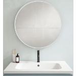 Specchi rotondi bianchi con cornice diametro 90 cm 