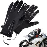 FR10 nuovi guanti riscaldanti elettrici guanti riscaldati in pelle da moto  impermeabili antivento protezione da sci invernale caldo uomo donna XS-XXL