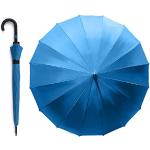 Ombrello da donna 16 stecche VOGUE Lungo ed elegante. Tessuto al 100% Eco-Rpet fatto con bottiglie di plastica riciclata. Sistema antivento (Wind Proof). Apertura automatica. (Blu)