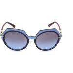 Occhiali da sole rotondi scontati blu chiaro in acetato per Donna Vogue 