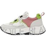 VOILE BLANCHE CLUB105.-Sneakers in Suede e Tessuto Tecnico-Bianco-Rosa, Multicolore 39