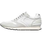 VOILE BLANCHE Liam Power-Sneakers in Suede e Pelle, Bianco Opaco 43