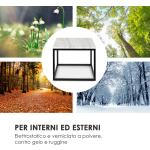 Volos T50 Tavolino 50x40x50 cm Marmo Indoor & Outdoor Nero/Bianco